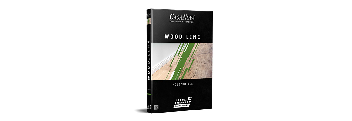 Schwarzer Kollektionskoffer mit der Aufschrift CASA NOVA WOOD.LINE