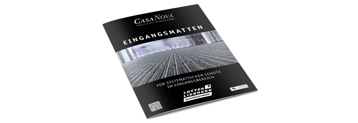 Broschüre mit der Aufschrift CASA NOVA Eingangsmatten